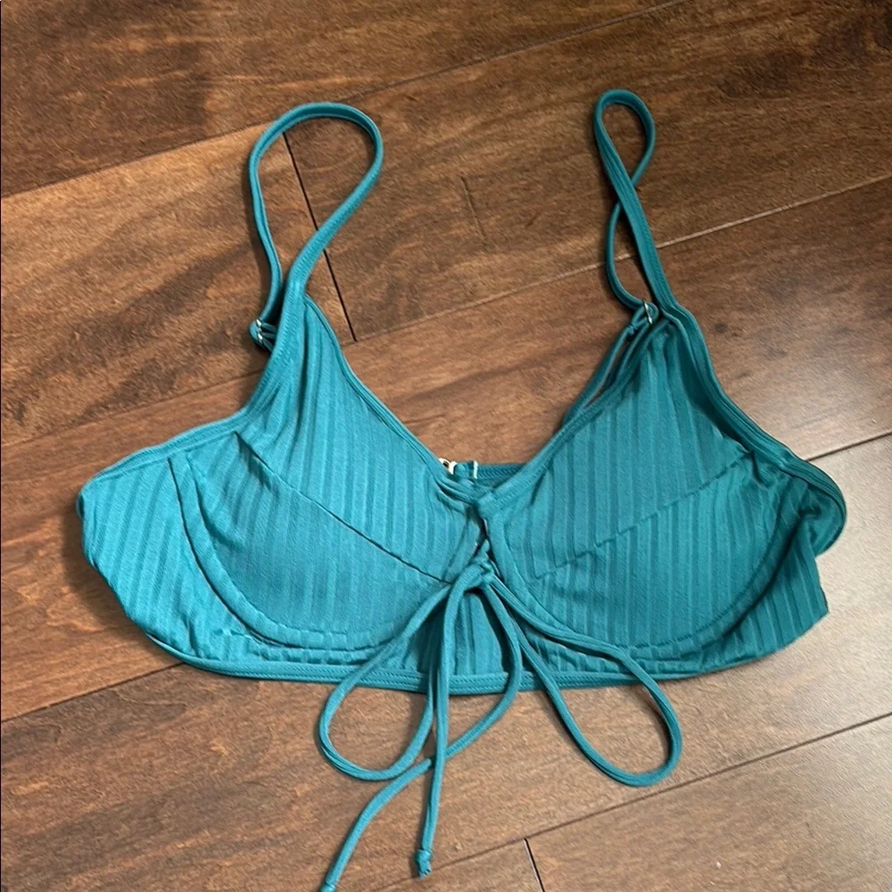Teal Ribbed Bikini Set - Picture 5 of 7